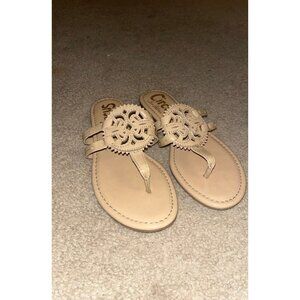Circus Sam Edelman tan patent flip flop Sandals
